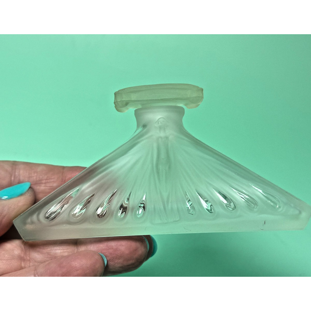 Brosse Crystal Perfume Bottle Art Nouveau 1986 Winged Woman Nude Fairy MMA Frost